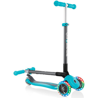 Самокат Globber Primo Foldable Lights бірюзовий (432-105-2)