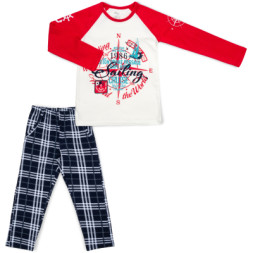 Піжама дитяча BiyoKids з довгим рукавом (5529-110B-blue)
