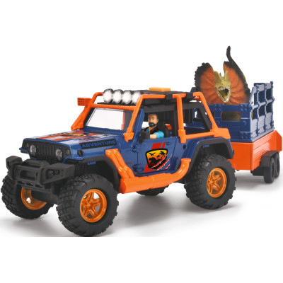 Ігровий набір Dickie Toys Наглядач динозаврів з джипом 40 см, 2 динозаврами та фігуркою (3837024)