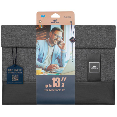 Чохол до ноутбука RivaCase 13.3&quot; 8802 (Black) &quot;Lantau&quot;, меланж (8802Black)
