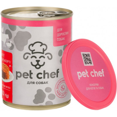 Консерви для собак Pet Chef паштет м’ясне асорті 360 г (4820255190266)