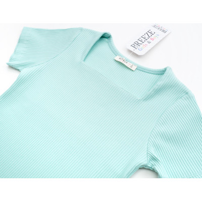 Футболка дитяча Breeze у рубчик (18706-134G-mint)