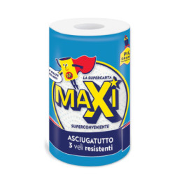 Паперові рушники Maxi Household 3 шари 100 відривів 1 рулон (8011728280089)