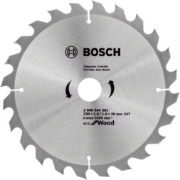 Круг відрізний Bosch пиляльний Eco for Wood 230x30-24T (2.608.644.381)