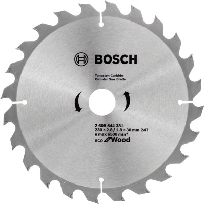 Круг відрізний Bosch пиляльний Eco for Wood 230x30-24T (2.608.644.381)