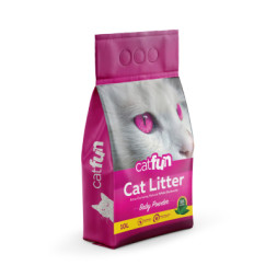 Наповнювач для туалету Catfun бентонітовий з ароматом дитячої присипки 10 л (8683655071490)