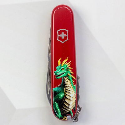Ніж Victorinox Spartan Zodiac 91 мм Зелений дракон (1.3603_Z3340u)