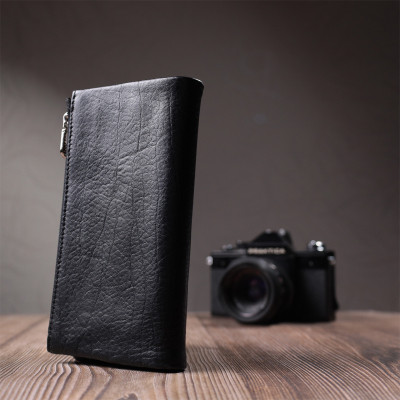 Гаманець ST Leather Унісекс з м&#039;якої натуральної шкіри Чорний (22743)