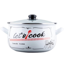 Каструля Gusto &quot;Давайте готувати&quot; Б 18 см 3,1 л (GT-T-118-LCW)
