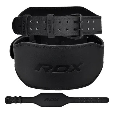 Атлетичний пояс RDX 6 шкіряний Full Black 2XL (WBS-6FB-2XL)