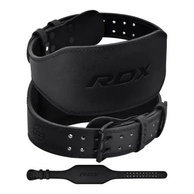 Атлетичний пояс RDX 6 шкіряний Full Black 2XL (WBS-6FB-2XL)