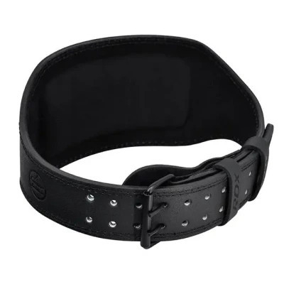 Атлетичний пояс RDX 6 шкіряний Full Black 2XL (WBS-6FB-2XL)