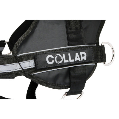 Шлея для собак Dog Extreme Police N5 з ліхтариком 85-115 см чорна (07131)
