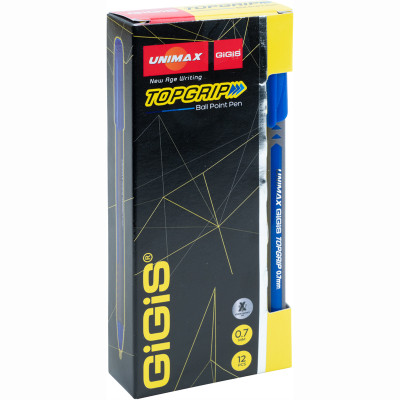 Ручка кулькова Unimax Topgrip, синя (UX-148-02)