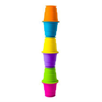 Розвиваюча іграшка Fat Brain Toys тактильна М&#039;які чашки Suction Kupz 6 шт (F183ML)