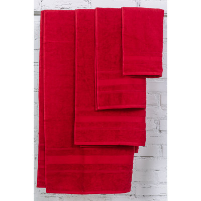 Рушник MirSon набір банний 5070 Elite SoftNess Bordo 40х70, 50х90, 70х140, (2200003975628)