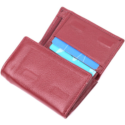 Гаманець ST Leather Шкіряний Бордовий (22489)