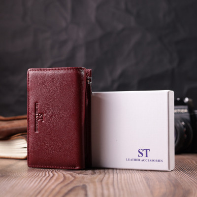 Гаманець ST Leather Шкіряний Бордовий (22489)