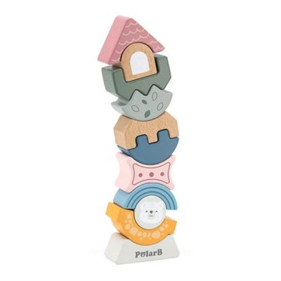 Розвиваюча іграшка Viga Toys пірамідка-балансир PolarB Башточка (44070)