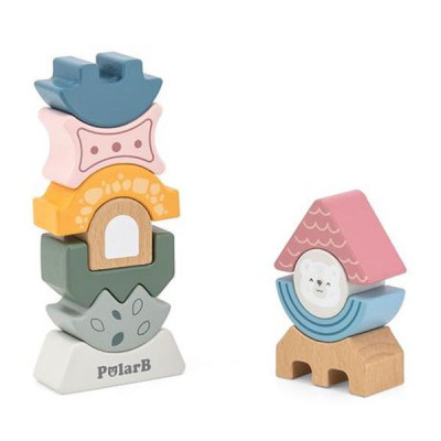 Розвиваюча іграшка Viga Toys пірамідка-балансир PolarB Башточка (44070)