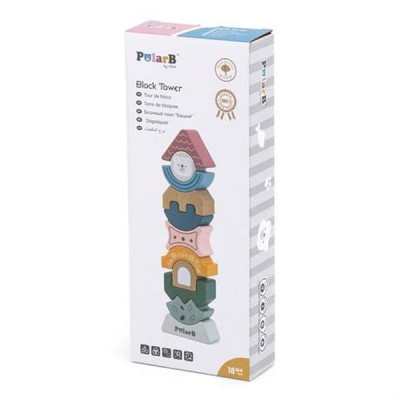 Розвиваюча іграшка Viga Toys пірамідка-балансир PolarB Башточка (44070)