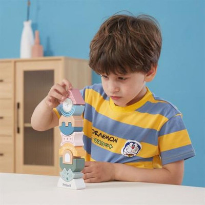 Розвиваюча іграшка Viga Toys пірамідка-балансир PolarB Башточка (44070)