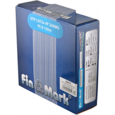 Кабель мережевий FinMark UTP 100м CAT5e 4P 24AWG PE B Pull Box (269675)