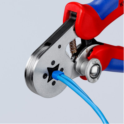 Затиск для клем KNIPEX для контактних гільз, квадратний обжим (97 55 04)
