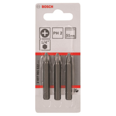 Набір біт Bosch Extra-Hart PH2, 51мм, 3шт (2.607.001.522)