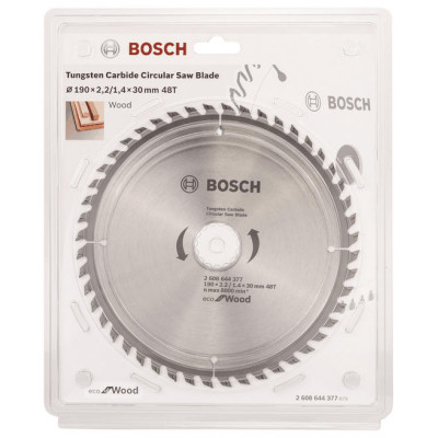 Диск пильний Bosch Eco for Wood 190x2.2x30-48T (2.608.644.377)