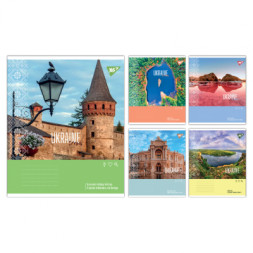 Зошит Yes Ukraine travel А5 24 аркушів клітинка (767994)
