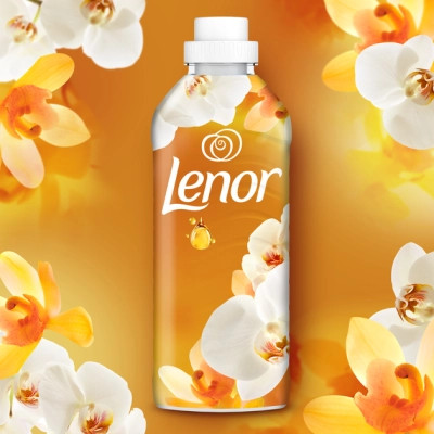 Кондиціонер для білизни Lenor Ванільна орхідея та золотий бурштин 2 x 925 мл (8006540922859)