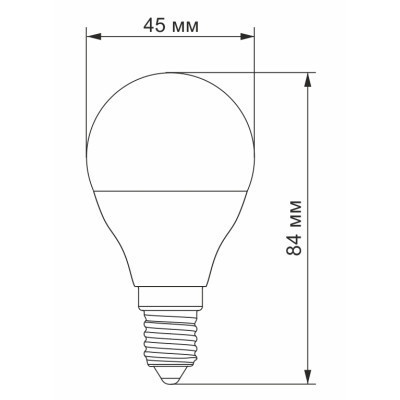 Лампочка TITANUM G45 6W E14 3000K (TLG4506143)