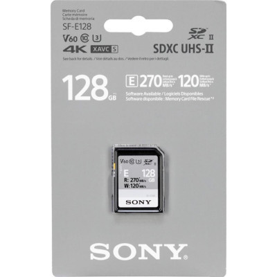 Карта пам&#039;яті Sony 128GB SDXC class 10 UHS-II U3 V60 (SFE128A.ET4)