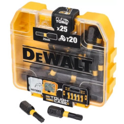 Набір біт DeWALT EXTREME FLEXTORQ, Torx, T20, L = 25 мм, 25 шт, кейс TOUGH CASE (DT70557T)