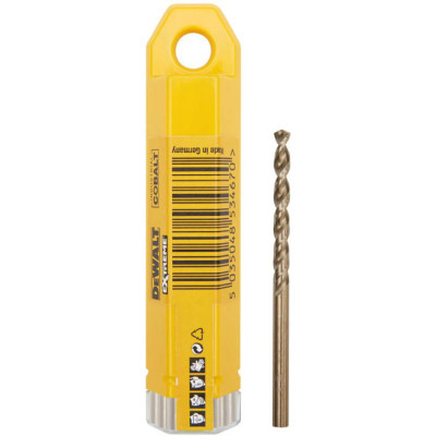 Свердло DeWALT по металу EXTREME INDUSTRIAL COBALT HSS-CO, 3.5 х 70 х 39 мм, 10 шт (DT4923)
