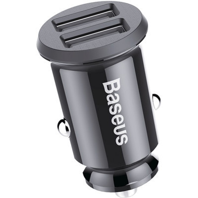 Зарядний пристрій Baseus Grain Car Charger USB-A Black (CCALL-ML01)
