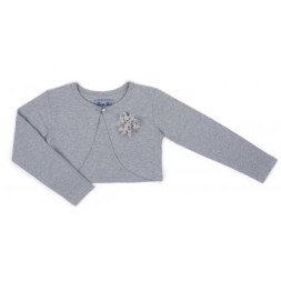 Болеро дитяче Breeze з квіткою (6712-164G-gray)