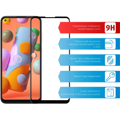 Скло захисне ACCLAB Full Glue Samsung A11/M11 (1283126508523)