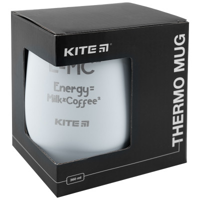 Поїльник-непроливайка Kite Energy Milk Coffee термокружка 360 мл, біла (K22-378-03-2)