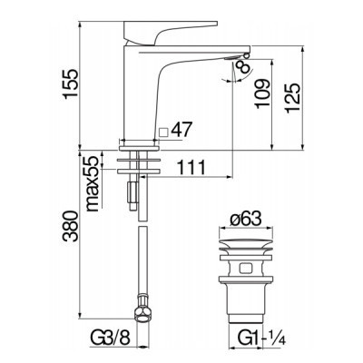 Змішувач NOBILI SE124118/2CR