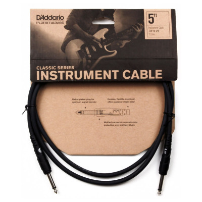 Інструментальний кабель D&#039;Addario Classic Series Instrument Cable 1.5m (PW-CGT-05)