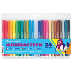 Фломастери Centropen 7550/24 COLOUR WORLD, 24 colors (7550/24 ТП)