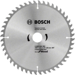 Круг відрізний Bosch пиляльний Eco for Wood 230x30-48T (2.608.644.382)