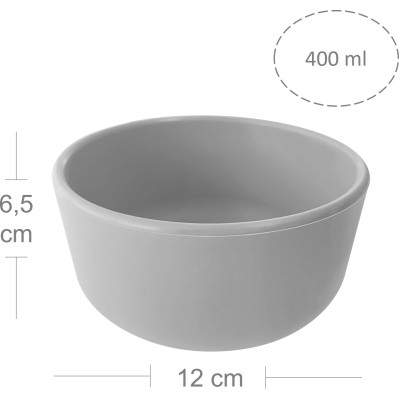 Тарілка дитяча MinikOiOi Bowl - Powder Grey (101080104)