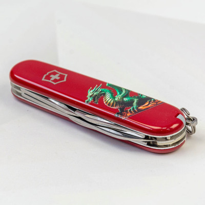 Ніж Victorinox Spartan Zodiac 91 мм Зелений дракон на дереві (1.3603_Z3350u)