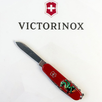 Ніж Victorinox Spartan Zodiac 91 мм Зелений дракон на дереві (1.3603_Z3350u)