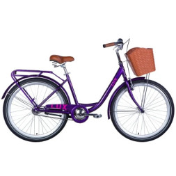 Велосипед Dorozhnik LUX 26&quot; 17&quot; ST 2024 Сливовий (OPS-D-26-271)