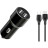 Зарядний пристрій XO TZ09 2.4A/2 USB + cable microUSB Black (XO-TZ09M-BK)