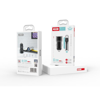 Зарядний пристрій XO TZ09 2.4A/2 USB + cable microUSB Black (XO-TZ09M-BK)
